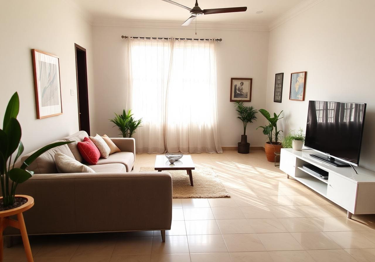 Intérieur de maison rénovée au Sénégal par Ecogen BTP